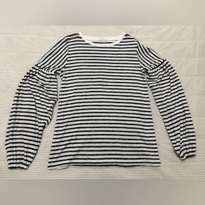 Gap Striped Long Sleeve Top - Black and White